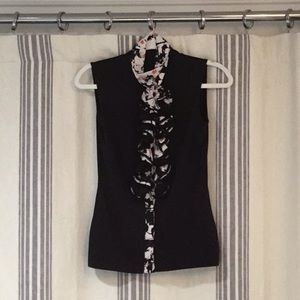 Anne Fontaine sleeveless ruffle blouse